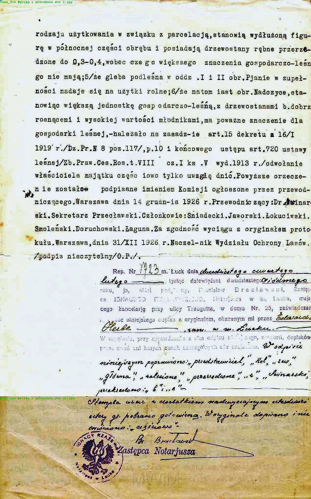 KKE 5962-2a.jpg - Dok. Reforma rolna, Ostrożec, gmina Malin, powiat Dubno, 1926/1931 r.